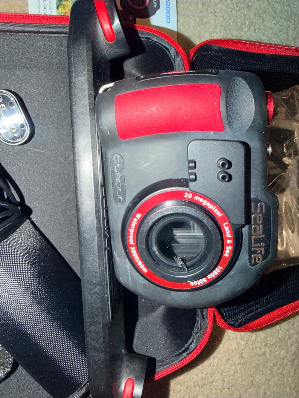 Alife Black and Red Underwater Camera with Red Accent